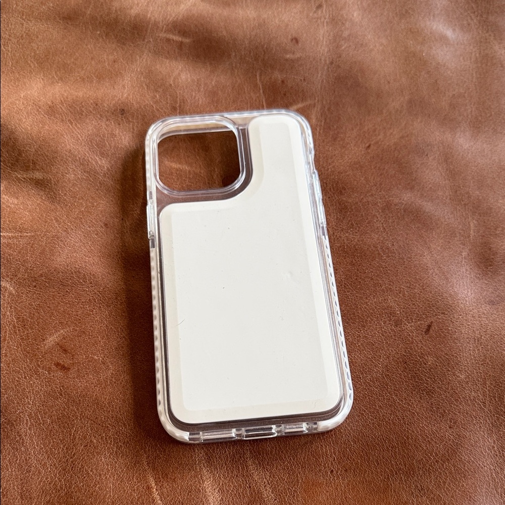 Clear and White Phone Case